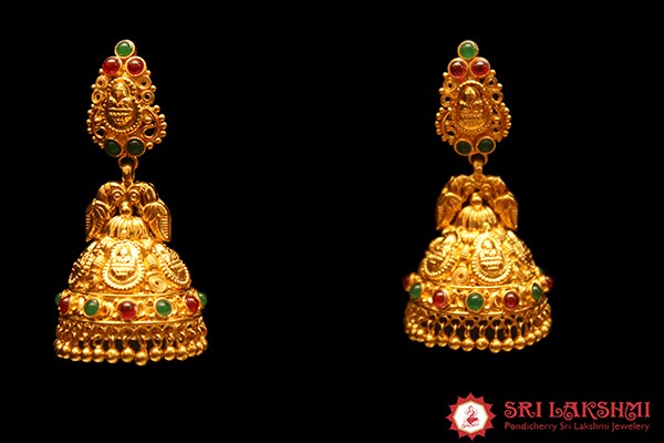 VFJ Tarditional Wedding and Party wear 1 Gram Gold Plated Jhumki, Jhumka,  Bali Jhumka Earring for Women and Girls - (Sales Package- 1 Pair Earring)